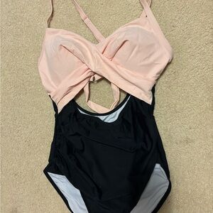 White and Black Swimsuit